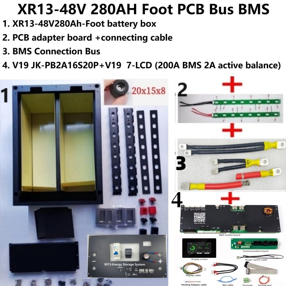 XR13 16S 51.2V  7 inch LCD JK  - огляд і ціна Renewable Energy Kits