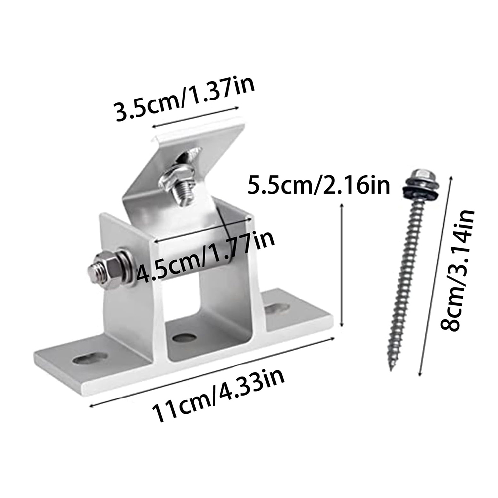 2 Pcs Aluminum Solar Panel Bra - огляд і ціна Solar Panel Tilt Mount