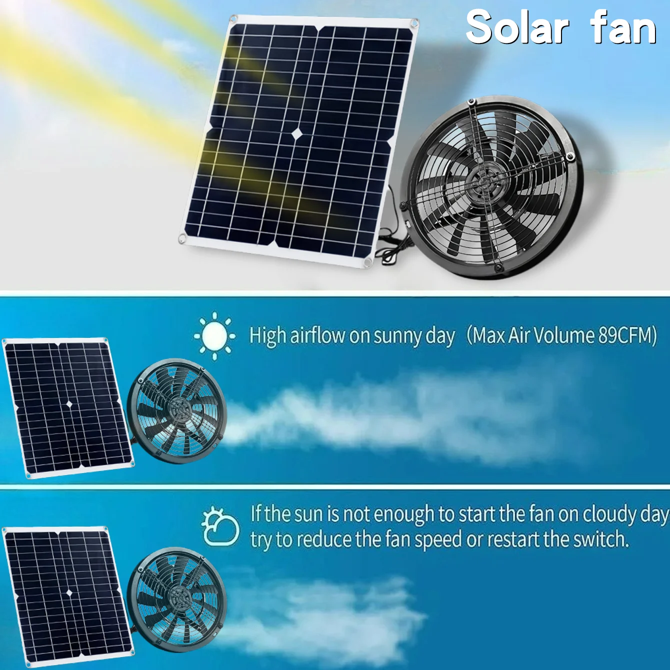 NEW 6 Inch Solar Exhaust Fan K - огляд і ціна Renewable Energy Kits