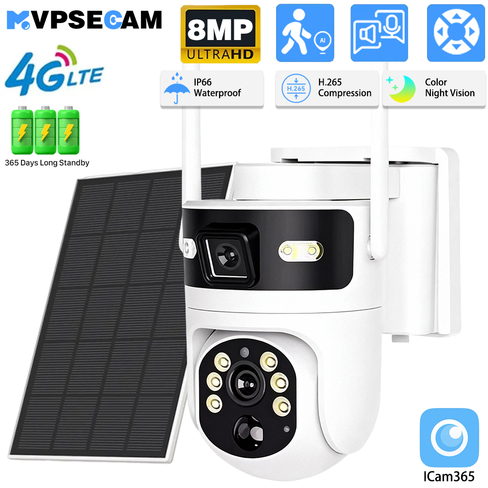 8MP 4K 4G SIM Card PTZ IP Came - огляд і ціна Solar Panel Tilt Mount