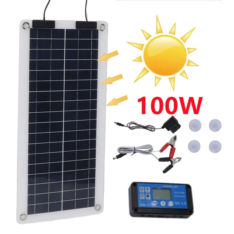 100W Solar Panel Charger Water - огляд і ціна Renewable Energy Kits