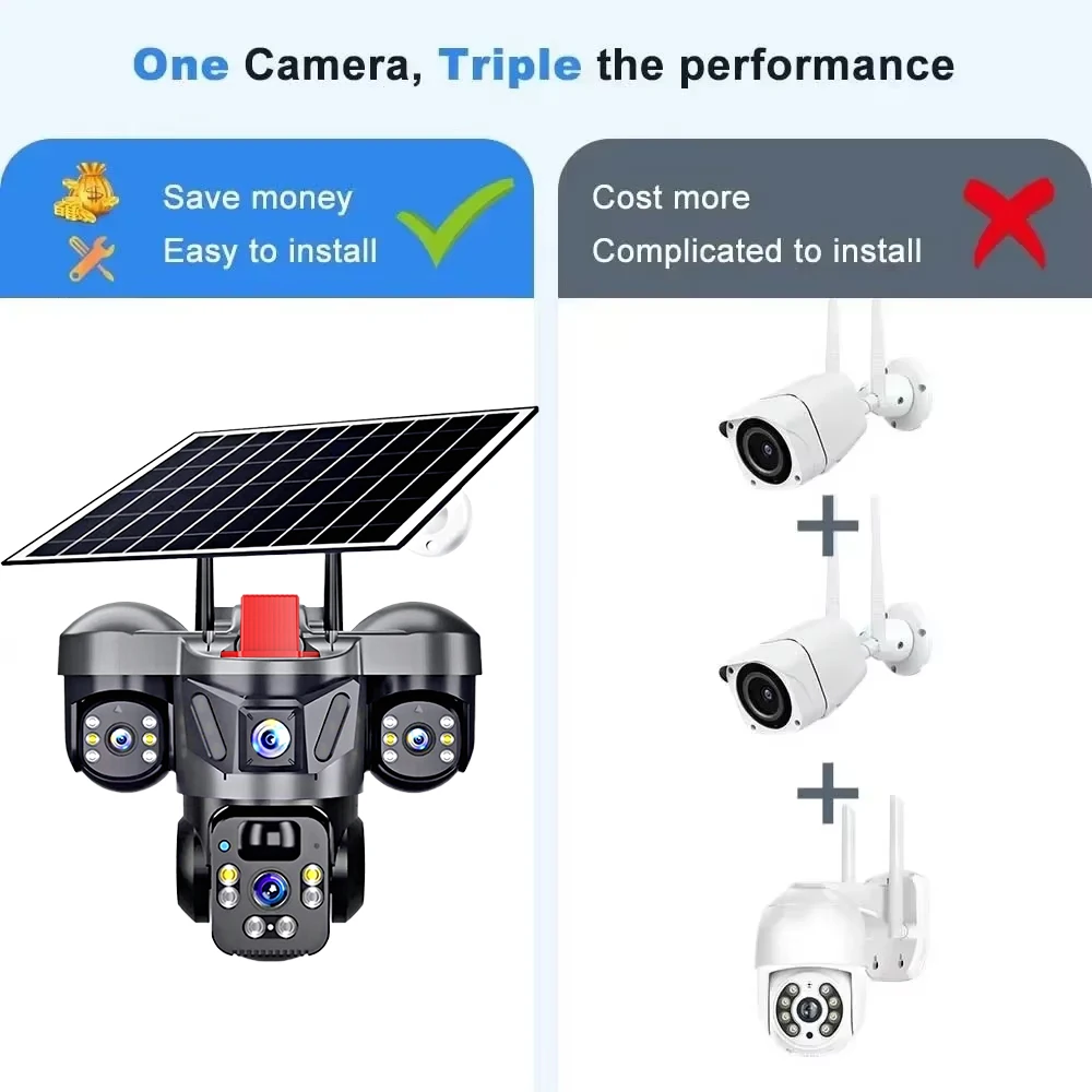 KERUI V380 Pro Outdoor PTZ 6MP - огляд і ціна Solar Panel Tilt Mount